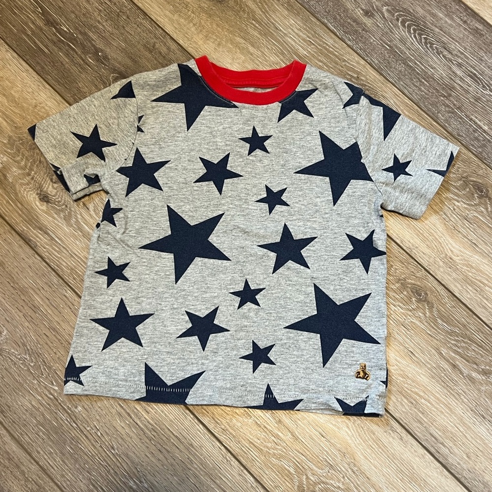 GAP Toddler Shirt with Red Collar and Blue Stars